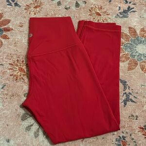red lululemon leggings